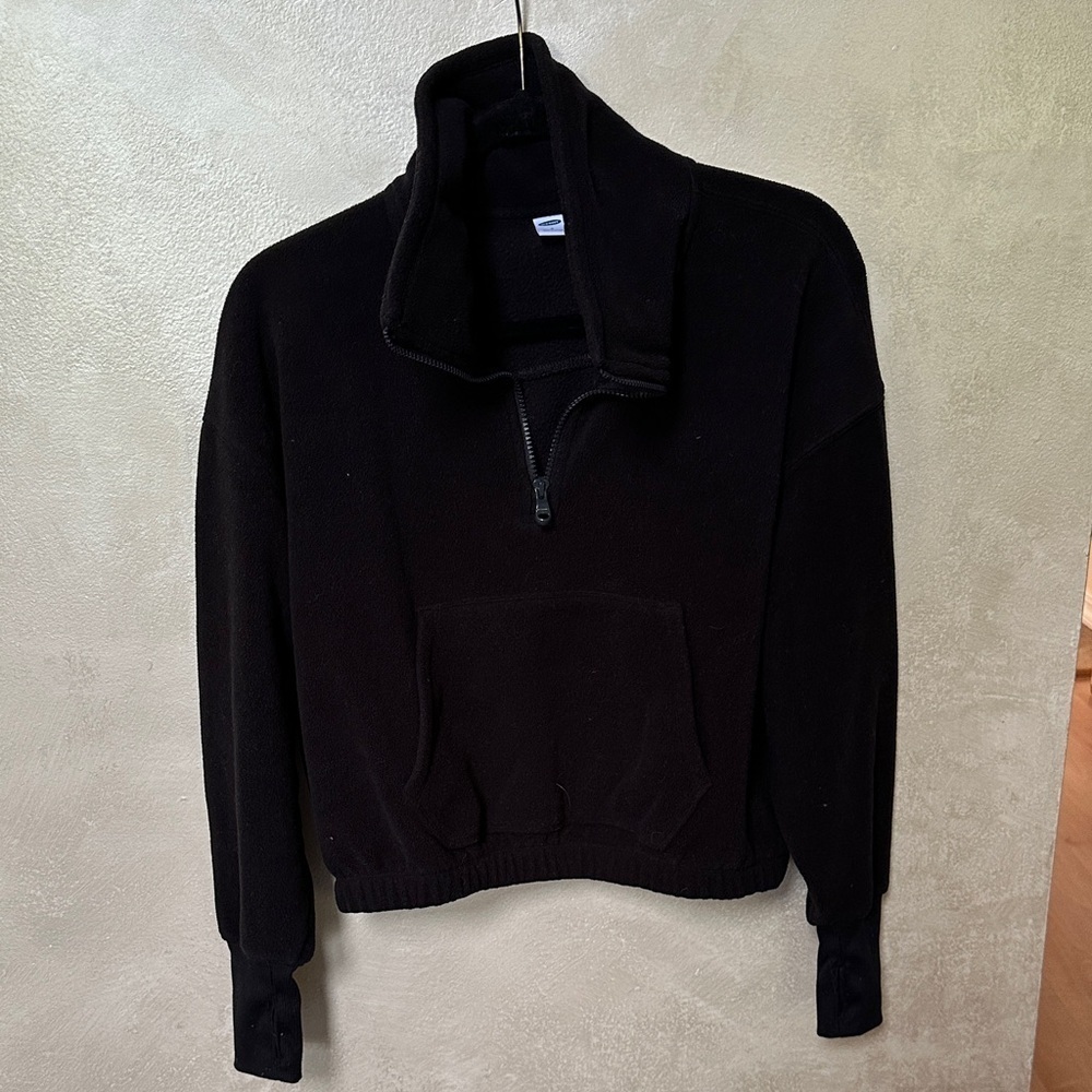 Old Navy Women's Black Quarter-Zip fleece sz small